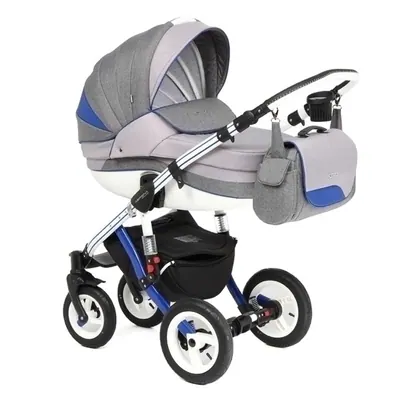 Коляска Adamex Aspena Grand Collection 3 в 1, цвет Blue+White
