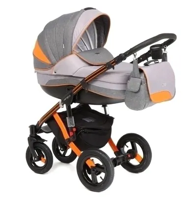 Коляска Adamex Aspena Grand Collection 3 в 1, цвет Orange+Black