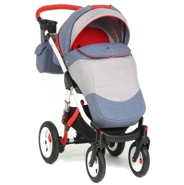 Коляска Adamex Aspena Rainbow, цвет Red-blue