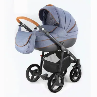 Коляска Adamex Avanti Deluxe 2 в 1, цвет X2 голубой джинс