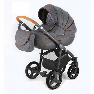 Коляска Adamex Avanti Deluxe 2 в 1, цвет X5 графитовый-графитовая кожа