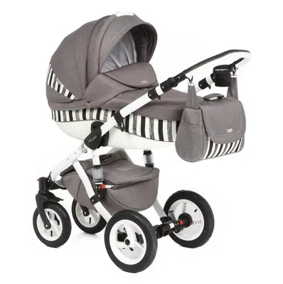 Коляска Adamex Barletta World Collection 2 в 1, цвет Zebra Grey