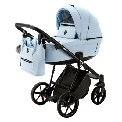 Коляска Adamex Belissa Deluxe 2 в 1, цвет SA-17 (нежно-голубой небесный)