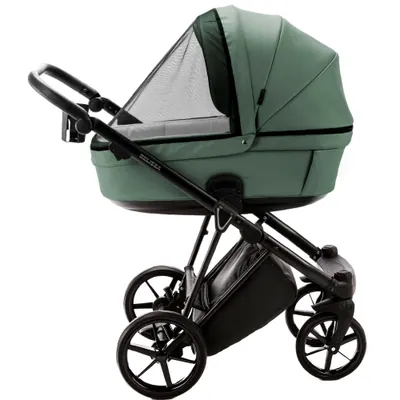 Коляска Adamex Belissa Deluxe 2 в 1, цвет SA-20 (приглушённый эвкалиптовый зелёный)
