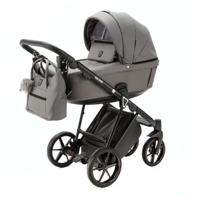 Коляска Adamex Belissa Deluxe 2 в 1, цвет SA-4 (тёплый тёмно-серый)