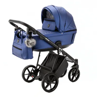 Коляска Adamex Belissa Deluxe 2 в 1, цвет SM-2 (насыщенный синий)