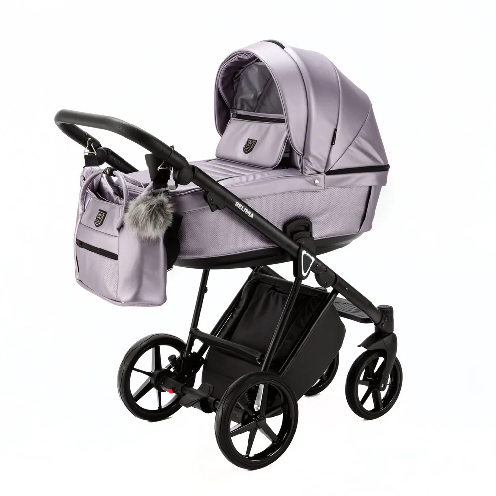 Коляска Adamex Belissa Deluxe 2 в 1, цвет SM-7 (светло-лиловый)