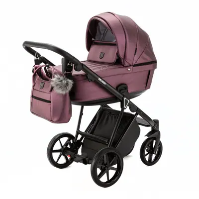 Коляска Adamex Belissa Deluxe 2 в 1, цвет SM-8 (пыльно-сливовый)