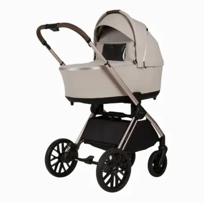 Коляска Adamex Bianco SE 2 в 1, цвет 9-BEIGE-CHAMPAGNE - СВ.БЕЖ-РАМА ШАМПАНЬ (светло-бежевый с рамой шампань)