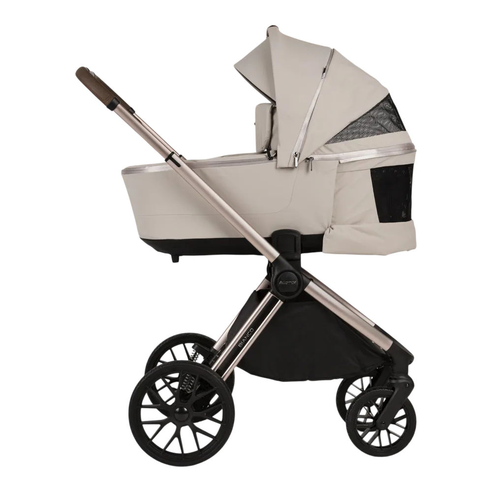 Коляска Adamex Bianco SE 3 в 1, цвет Champagne Beige (тёплый песочно-бежевый)