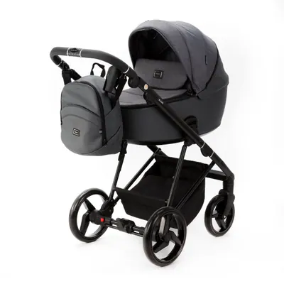 Коляска Adamex Blanc Lux 2 в 1, цвет PS-108А (графитовый меланж)