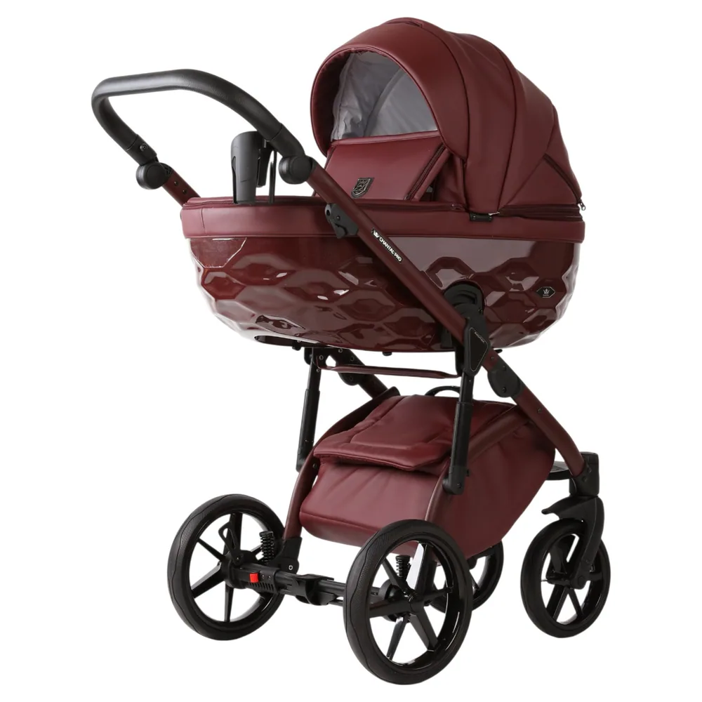Коляска Adamex Chantal Pro Natura 2 в 1, цвет CN-18-RUBY (тёмно-бордовый) — фото 3