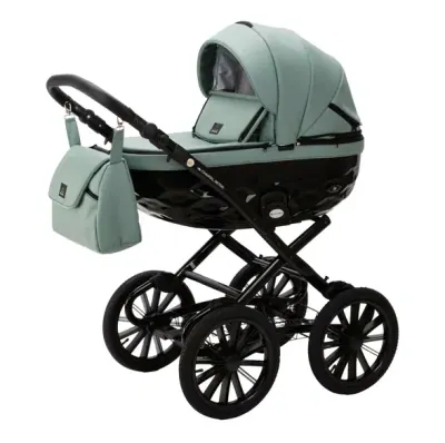 Коляска Adamex Chantal Retro Deluxe 2 в 1, цвет C-SA20 (приглушённый шалфейно-мятный)