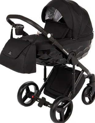 Коляска Adamex Chantal Special Edition 2 в 1, цвет С-121 (чёрный с лаковым узором)