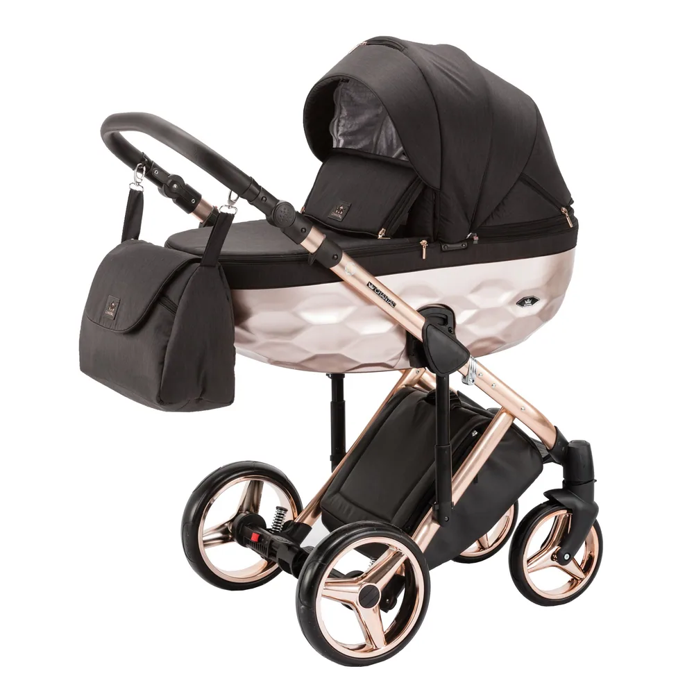 Коляска Adamex Chantal Star 2 в 1, цвет Star5 (графитовый с перламутром)