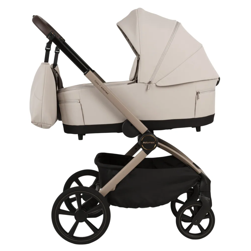 Коляска Adamex Como 2 в 1, цвет Natura Beige (песочно-бежевый)