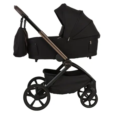 Коляска Adamex Como 2 в 1, цвет Satin Carbon (чёрный с бронзой)