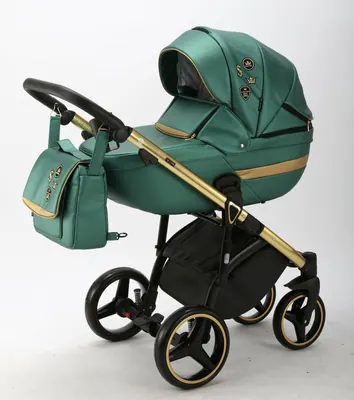 Коляска Adamex Cortina Deluxe Special Edition на золотой раме 2 в 1, цвет CT-328
