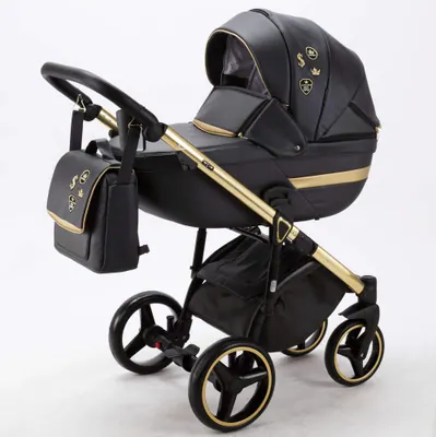 Коляска Adamex Cortina Deluxe Special Edition на золотой раме 2 в 1, цвет CT-333