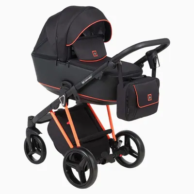 Коляска Adamex Cristiano Fluo 3 в 1, цвет Orange