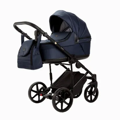 Коляска Adamex Locco Light Deluxe 3 в 1, цвет TK-12 (глубокий тёмно-синий меланж)