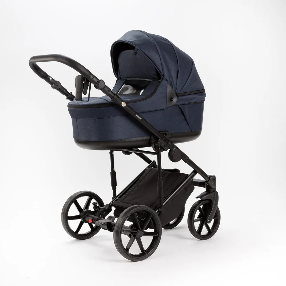 Коляска Adamex Locco Light Tip 3 в 1, цвет TK-12 (тёмно-синий меланж) — фото 2