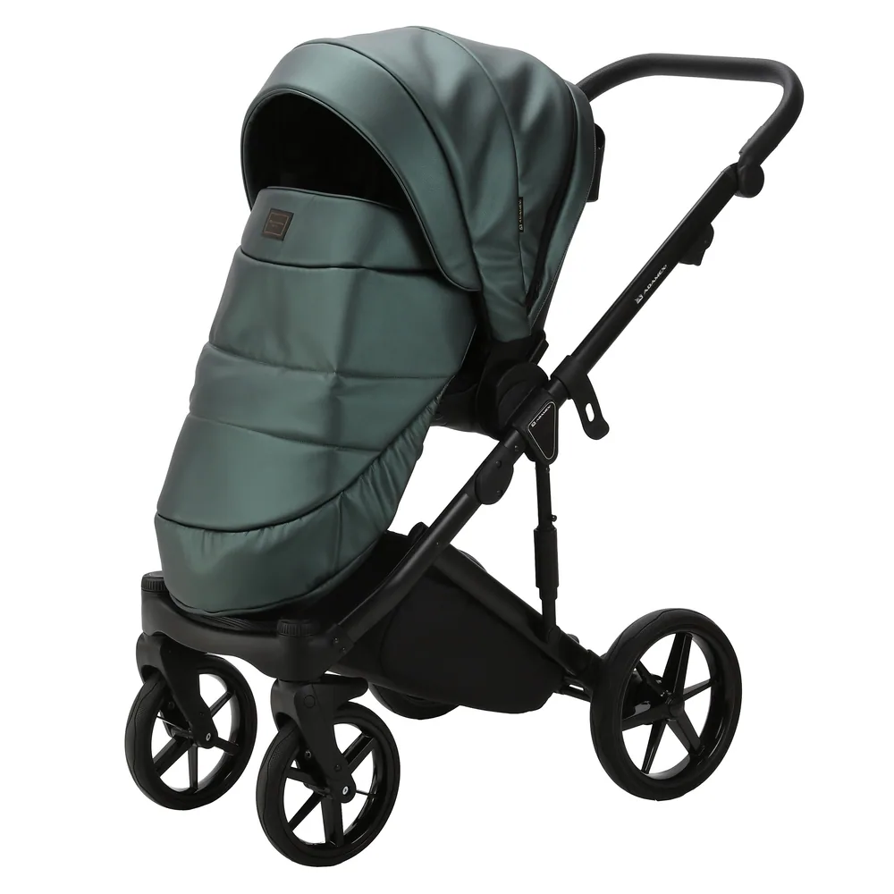 Коляска Adamex Lumi Deluxe 3 в 1, цвет LUMI DELUXE SM-15 (тёмно-зелёный хвойный) — фото 5