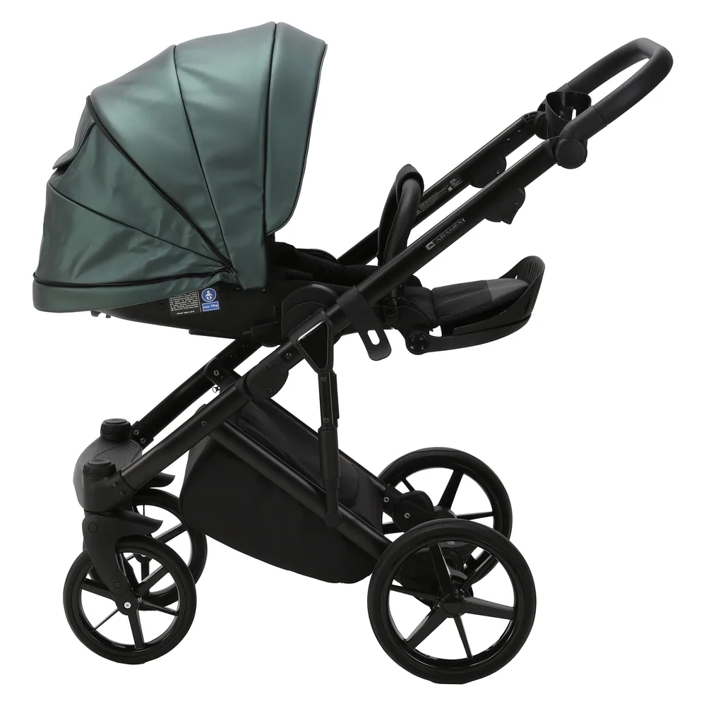 Коляска Adamex Lumi Deluxe 3 в 1, цвет LUMI DELUXE SM-15 (тёмно-зелёный хвойный) — фото 8