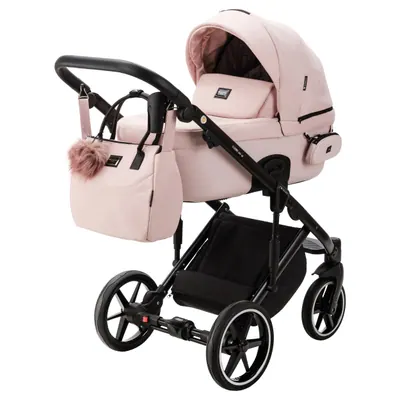 Коляска Adamex Lumi Lux 2 в 1, цвет LUMI LUX PS-107 (пудрово-розовый)