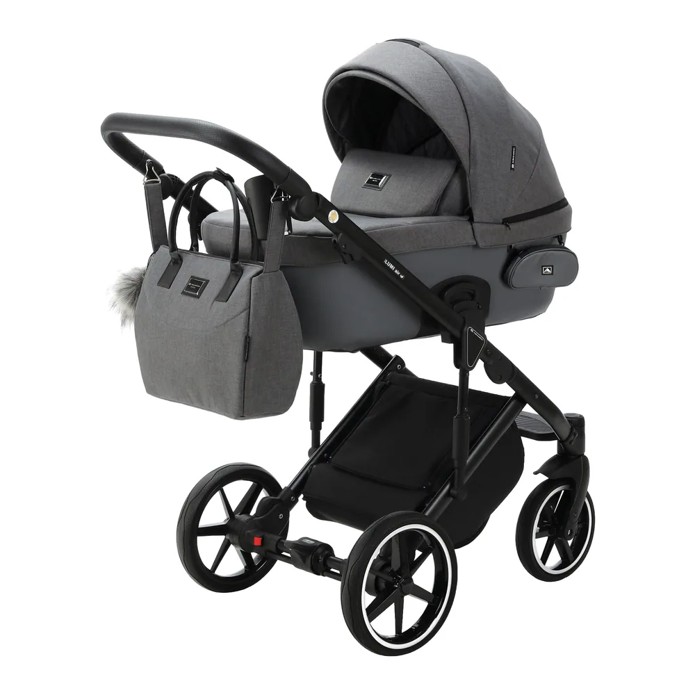 Коляска Adamex Lumi Lux 2 в 1, цвет LUMI LUX PS-108 (серый меланж)