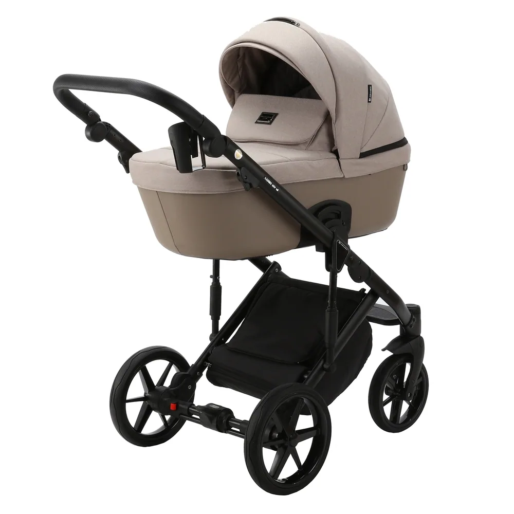 Коляска Adamex Lumi Lux 2 в 1, цвет LUMI LUX PS-16 (песочный с мокко) — фото 2