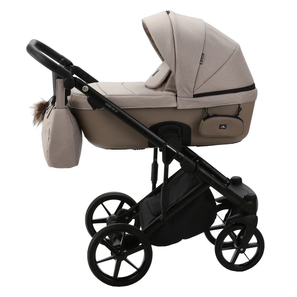 Коляска Adamex Lumi Lux 2 в 1, цвет LUMI LUX PS-16 (песочный с мокко) — фото 4