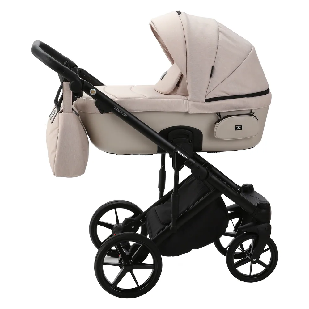 Коляска Adamex Lumi Lux 2 в 1, цвет LUMI LUX PS-33 (кремово-бежевый) — фото 3