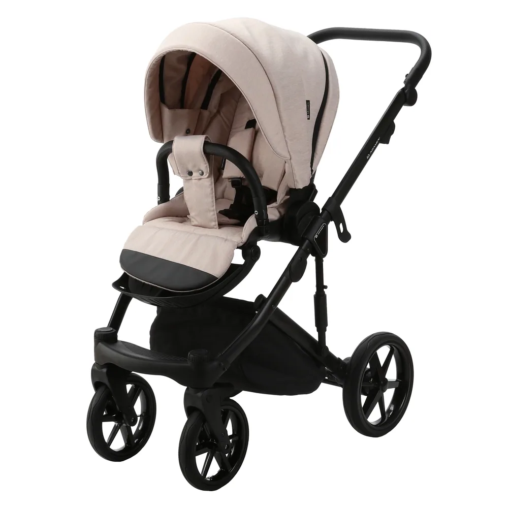 Коляска Adamex Lumi Lux 2 в 1, цвет LUMI LUX PS-33 (кремово-бежевый) — фото 6
