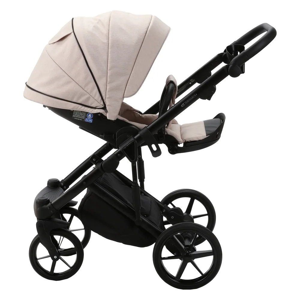 Коляска Adamex Lumi Lux 2 в 1, цвет LUMI LUX PS-33 (кремово-бежевый) — фото 7
