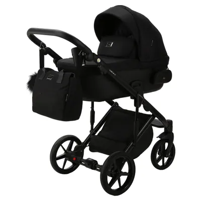 Коляска Adamex Lumi Lux 2 в 1, цвет LUMI LUX PS-37 (чёрный монохром)