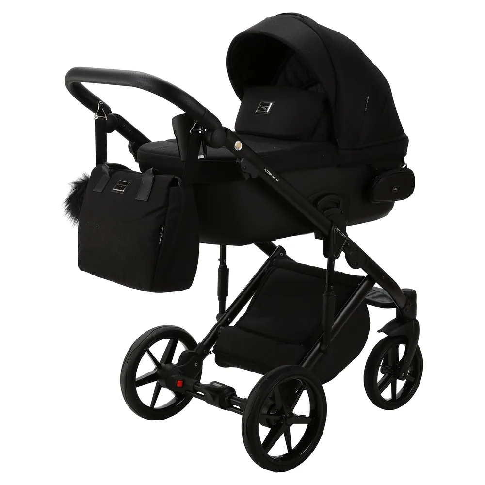 Коляска Adamex Lumi Lux 2 в 1, цвет LUMI LUX PS-37 (чёрный монохром)