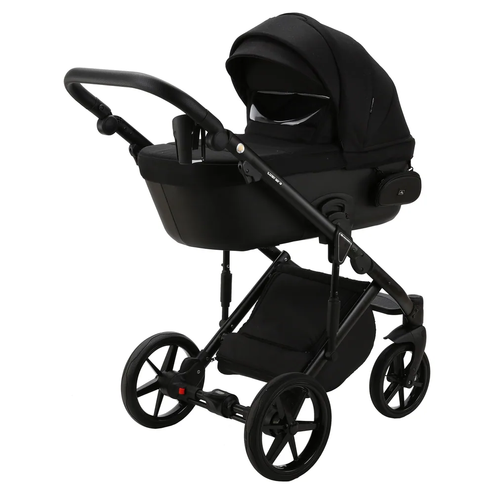 Коляска Adamex Lumi Lux 2 в 1, цвет LUMI LUX PS-37 (чёрный монохром) — фото 2