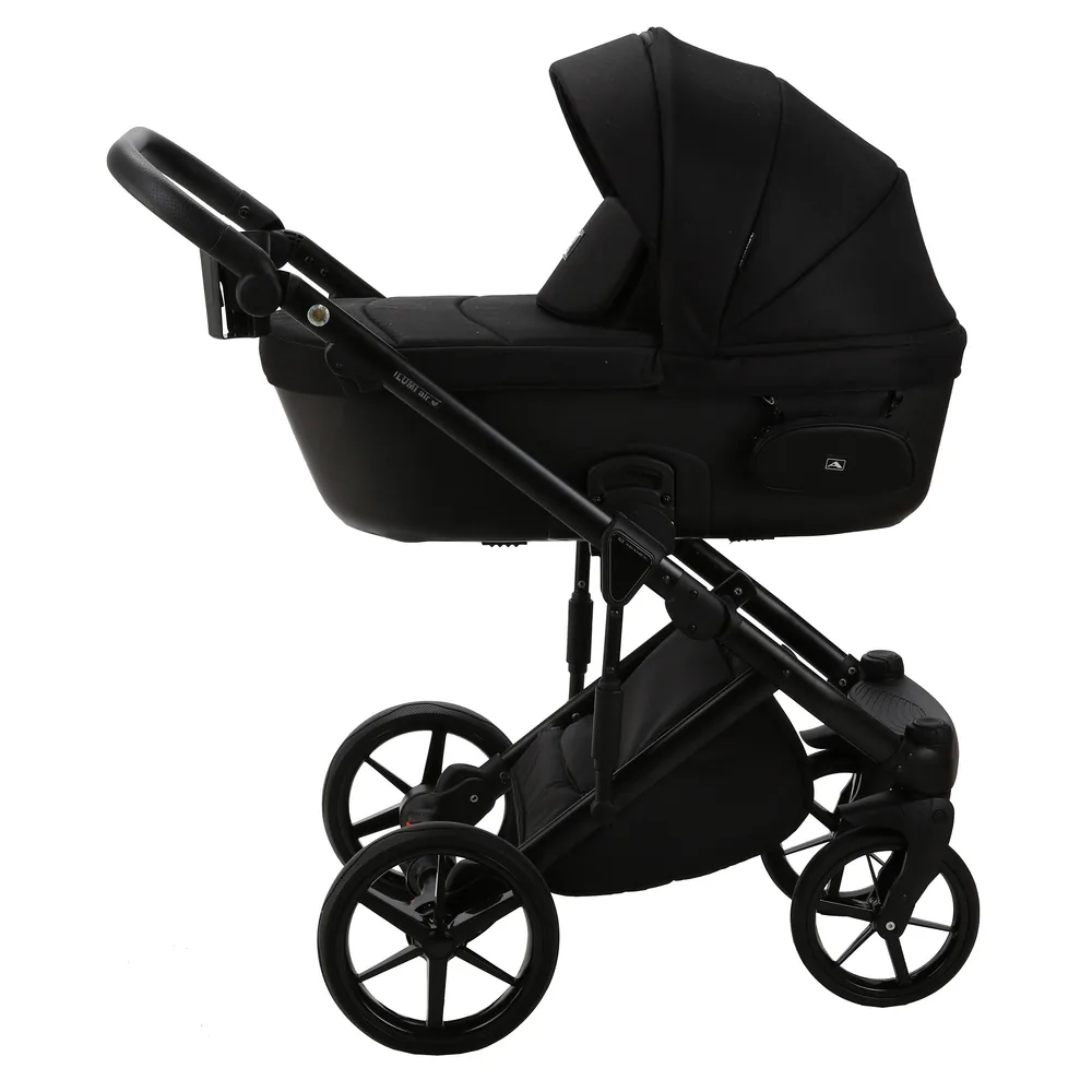 Коляска Adamex Lumi Lux 2 в 1, цвет LUMI LUX PS-37 (чёрный монохром) — фото 3