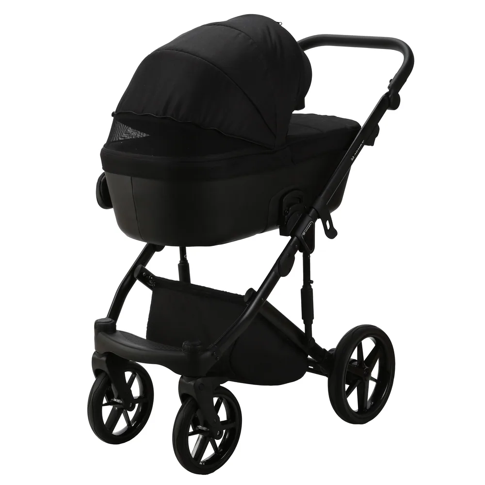 Коляска Adamex Lumi Lux 2 в 1, цвет LUMI LUX PS-37 (чёрный монохром) — фото 4