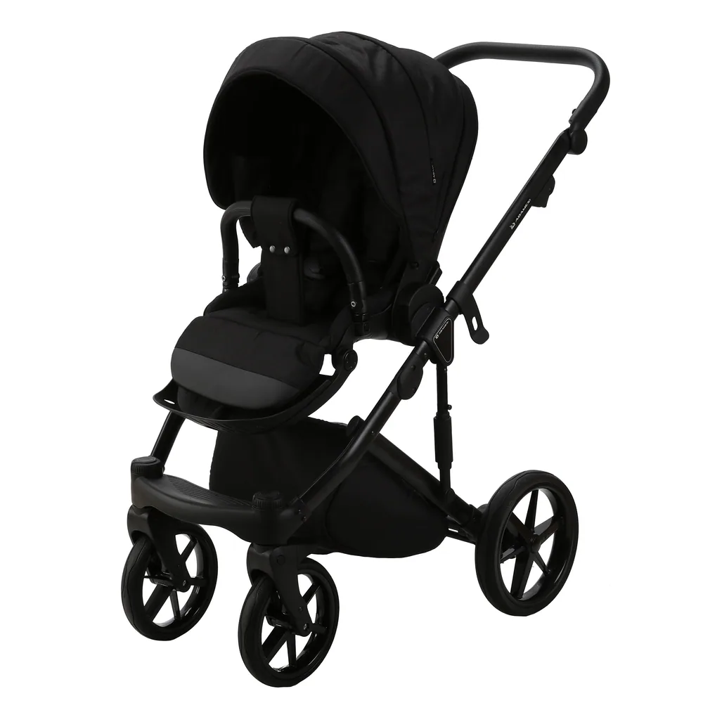 Коляска Adamex Lumi Lux 2 в 1, цвет LUMI LUX PS-37 (чёрный монохром) — фото 6