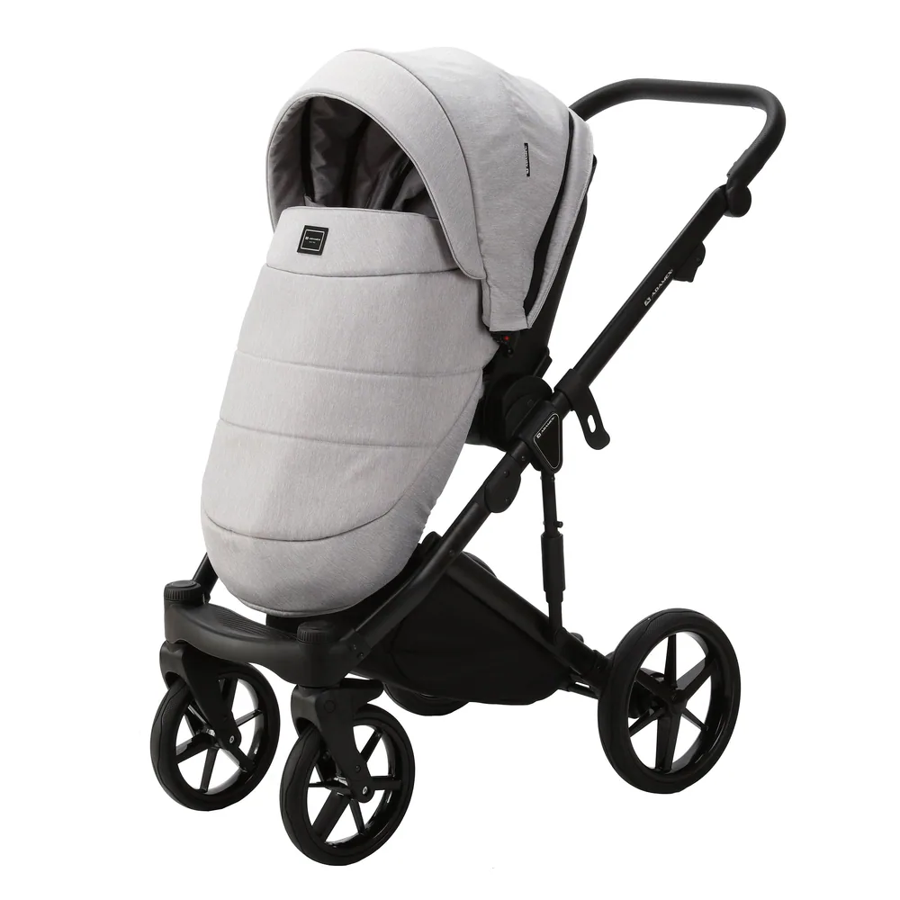 Коляска Adamex Lumi Lux 3 в 1, цвет LUMI LUX PS-46 (светло-серый меланж) — фото 7