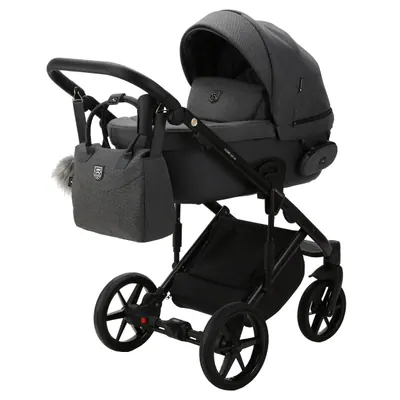 Коляска Adamex Lumi Lux 2 в 1, цвет LUMI LUX PS-58 (тёмно-серый меланж)