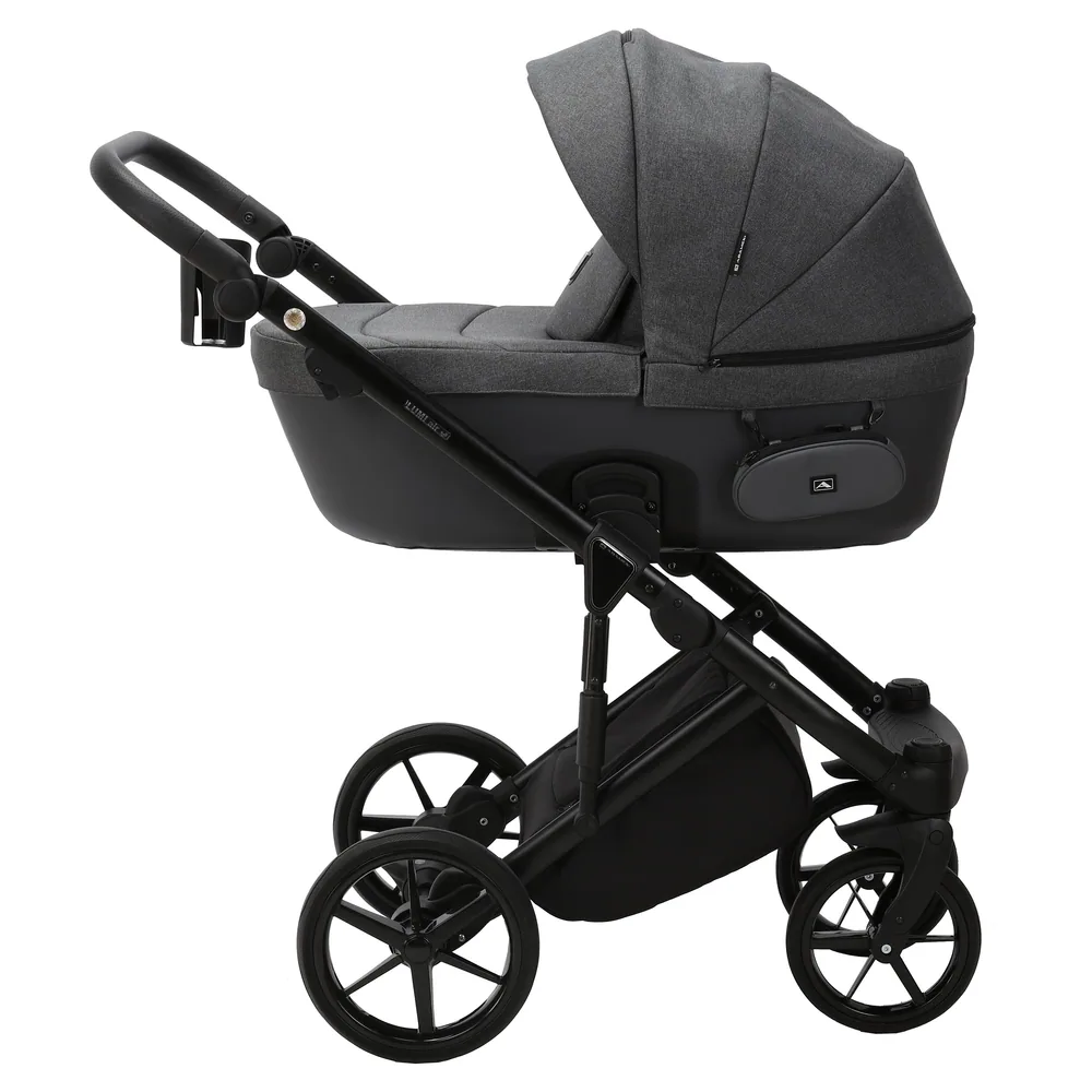 Коляска Adamex Lumi Lux 2 в 1, цвет LUMI LUX PS-58 (тёмно-серый меланж) — фото 3