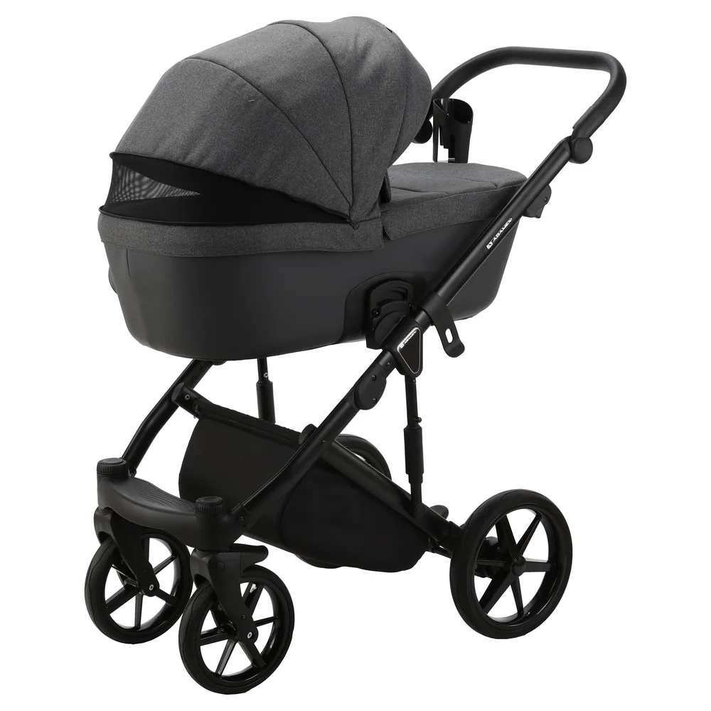 Коляска Adamex Lumi Lux 2 в 1, цвет LUMI LUX PS-58 (тёмно-серый меланж) — фото 4