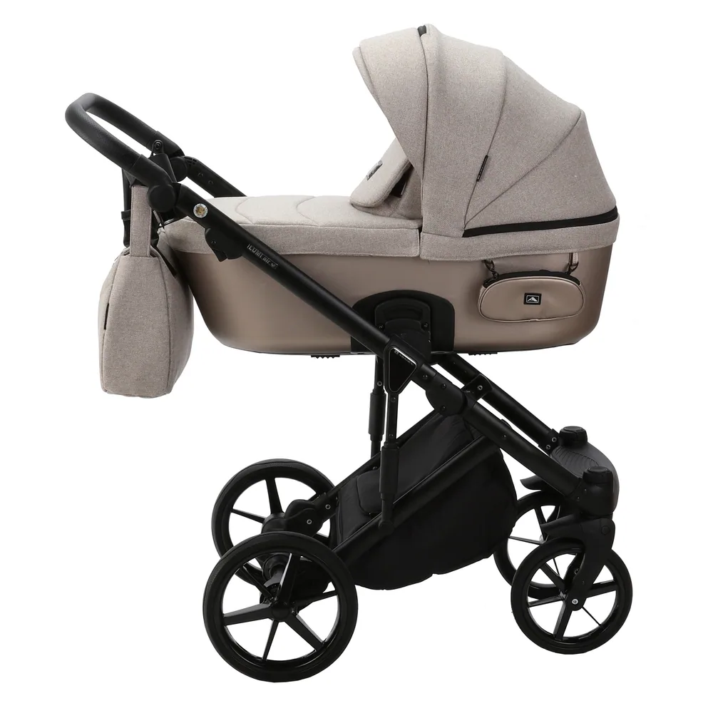 Коляска Adamex Lumi Lux 2 в 1, цвет LUMI LUX PS-71 (песочно-бежевый с мокко) — фото 3