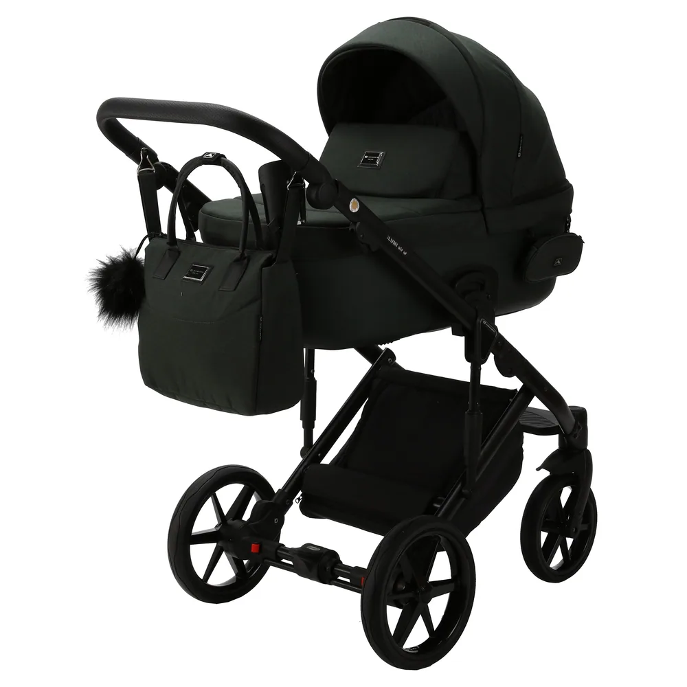 Коляска Adamex Lumi Lux 2 в 1, цвет LUMI LUX PS-98 (тёмно-зелёный хвойный)