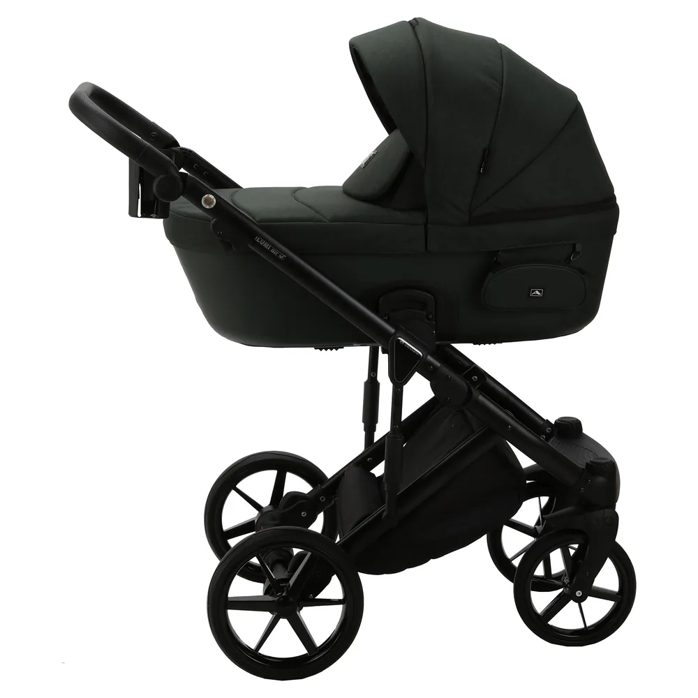 Коляска Adamex Lumi Lux 2 в 1, цвет LUMI LUX PS-98 (тёмно-зелёный хвойный) — фото 3