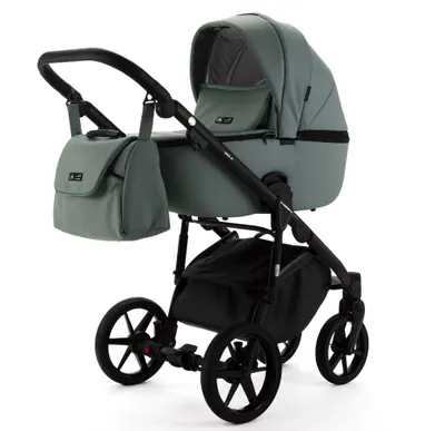 Коляска Adamex Nola Deluxe 2 в 1, цвет N-SA20 (приглушённый шалфейный)