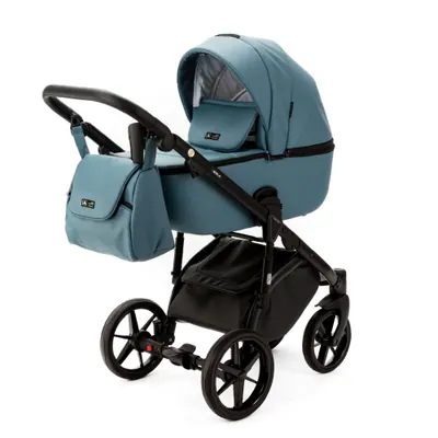 Коляска Adamex Nola Deluxe 2 в 1, цвет N-SA63 (приглушённый морской бирюзовый)